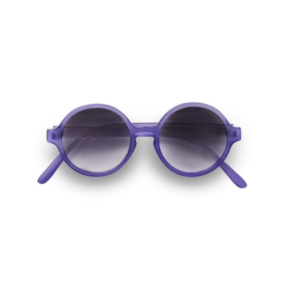 Lunettes De Soleil Rondes Fille Violet Et Noir - 100% UV, Plastique, Neuves Sans étiquettes