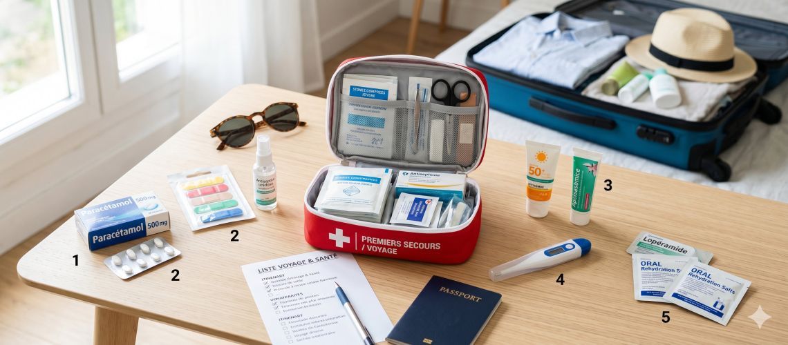 Trousse à pharmacie de voyage : les 5 indispensables (et les 3 erreurs à éviter avant de partir)