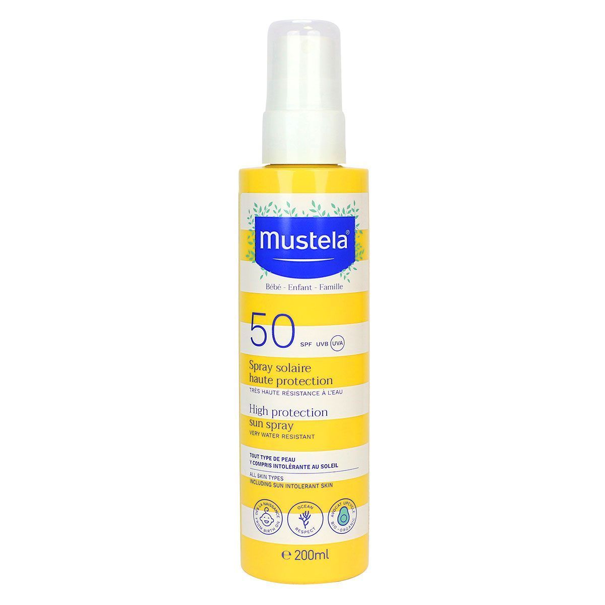 Mustela Solaire spray Spf 50 bébé enfant protection UVA UVB visage corps