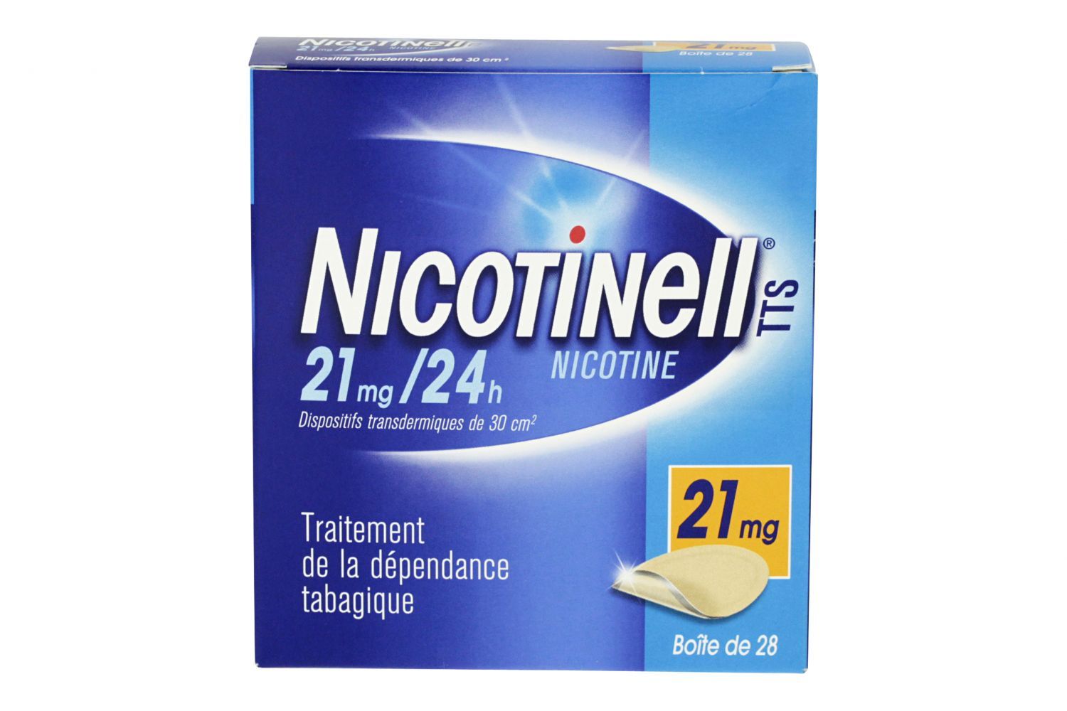 patch 21 mg et cigarette électronique NicoDerm CQ Nicotine Patches to Stop Smoking 21 mg Step 1, 14 ct