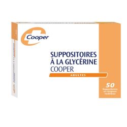 Glycerine Suppositoires Adulte Cooper 50
