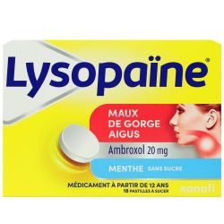 Lysopaine Menthe 20Mg S/S Past 18
