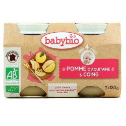 BABYBIO Alim Inf Pomme Coing 2P/130G