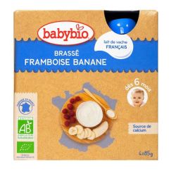Babybio Alim inf brasse Framboise Banane 4X85GR