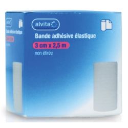 Bande Alvita Adhésive Élastique 2,5M x 3Cm