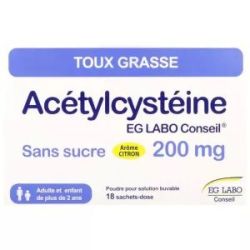 Acetylcystéine EG 200 mg Poudre Sachets x18