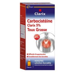 Clarix sirop adulte expectorant toux grasse 250ml