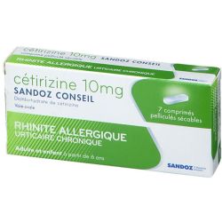 Cetirizine 10Mg Sandoz Conseil Cpr Sec 7