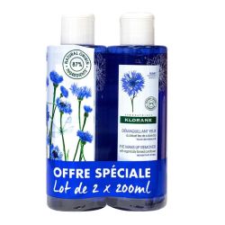 Klorane Bleuet Lot Démaq Yeux 2Fl/200Ml