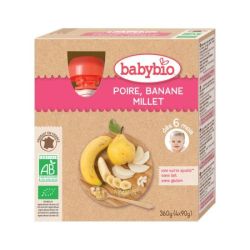 Babybio Alim Inf Poire Banane Millet 4/90G