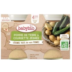 Babybio 4M+ Pots Pdt Courgettes 2X130G