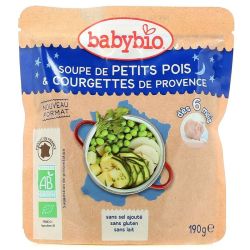 Babybio Alim Inf Nuit Soupe Pois Courgette 190G