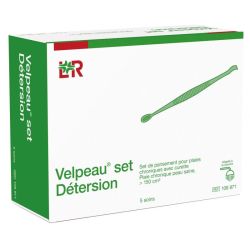 Velpeau® set Détersion  - Set de pansement pour plaies chroniques avec curette - 5 soins