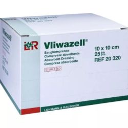 Vliwazell Pansement absorbant fluff - Pansement américain - 10cmx10cm - Bte/10 - Stérile - LPP