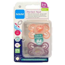 Sucet Mam Perfect Nuit Sil 0-6M X2