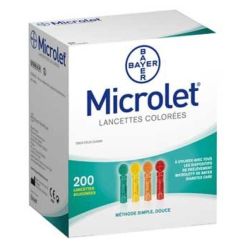 Microlet Lancettes Colorées x200