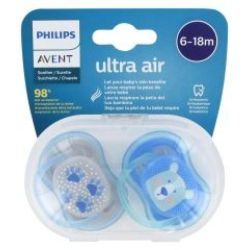 Avent Sucette Ultra Air Nuit 6-18 Garcon