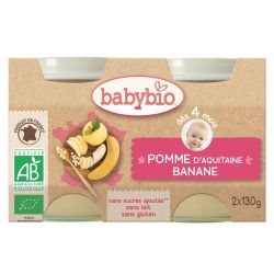 BABYBIO Alim Inf Pomme Banane 2P/130G