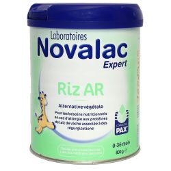 Novalac Expert Riz AR Alternative Végétale Lait pour Bébé 0-36mois, boite  de 800g - La Pharmacie de Pierre