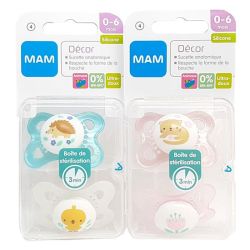 Sucet Mam Silic Decor +6M X2