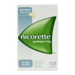 Nicorette 4Mg Gom Méd Ss Suc Plq/105Gom