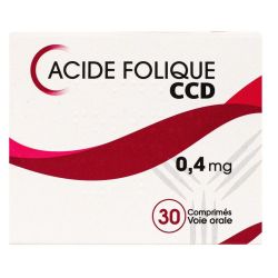 Acide Folique 0,4Mg Ccd Cpr 30