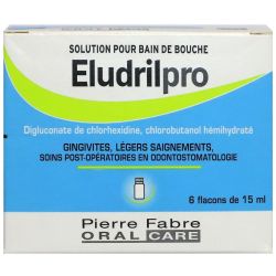 Eludril Pro bain de bouche 6 flacons de 15ml