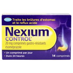 Nexium control ésoméprazole 20mg 14 comprimés