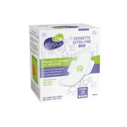 Unyque Bio Serviettes 100% Coton Super x10