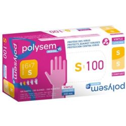 Polysem Gant Vinyle N/St N/Pdr T S x100