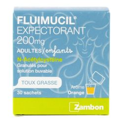 Fluimucil expectorant 200mg adultes et enfants 30 sachets