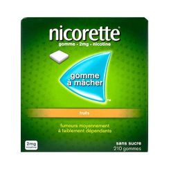 Nicorette 2Mg Gom Méd Ss Suc Frts Plq/210