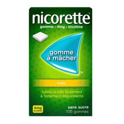 Nicorette 4Mg Gomme Fruits S/S 105