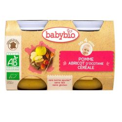 BABYBIO Alim Inf Pomme Abricot Céréal 2P/130G