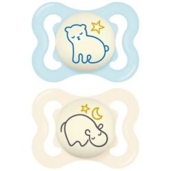Sucet Mam Supreme Nuit Sil 2-6M X2