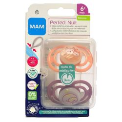 Sucet Mam Perfect Nuit Sil 6+M X2