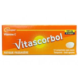 Vitascorbol 500mg Comprimés Croquables Sans Sucre 12