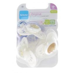 Sucette MAM Original Unisexe Silicone +18M x3
