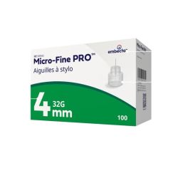 Aiguille Micro-Fine Bd Pro Aig 4Mm 32G 100