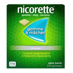 Nicorette 2Mg Gom Méd Ss Suc Plq/210Gom