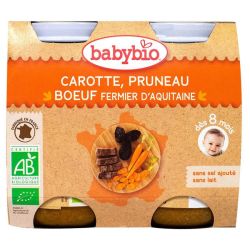 BABYBIO Alim Inf Carotte Pruneau Boeuf 2P/200G