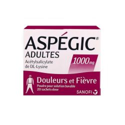 Aspegic 1 000Mg Adulte Sachet 20
