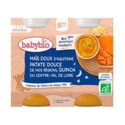 Babybio Bonne Nuit 8M+ Maîs Patate Douce Quinoa