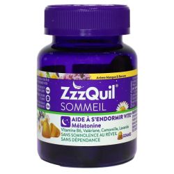 ZzzQuil Sommeil aide endormissement mangue banane 30 gummies