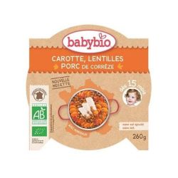 BABYBIO Junior Alim Inf Carot Lenti Porc 260G