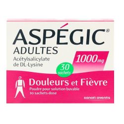 Aspegic 1 000Mg Adulte Sachet 30