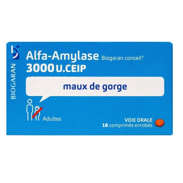 Alfa-Amylase 3 000U Biogaran Cp /18