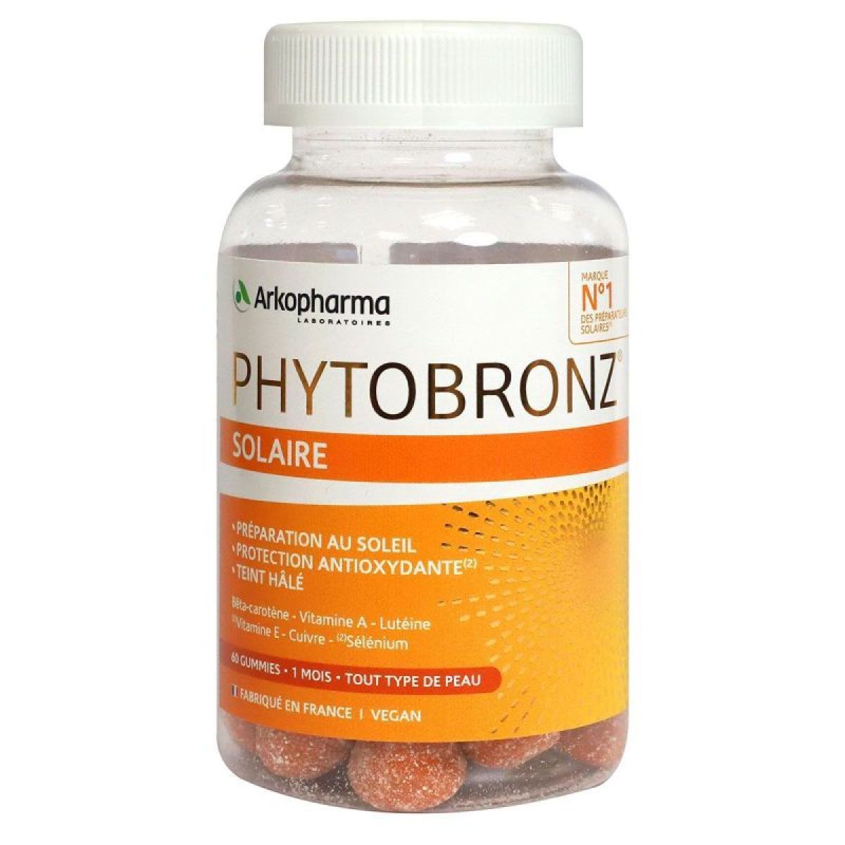 Complément Alimentaire Vitavea Gummies Solaire Bronz'Intense - 40 Gommes, Favorise Le Bronzage