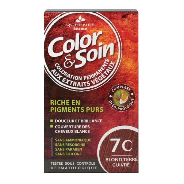 3 Chenes Color&Soin Blond Terre Cuivré 7C