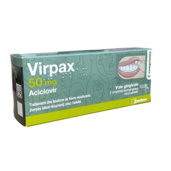 Virpax 50Mg Cpr Buccogingival 2